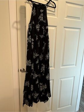 torrid Black Maxi Dress with White Floral Print